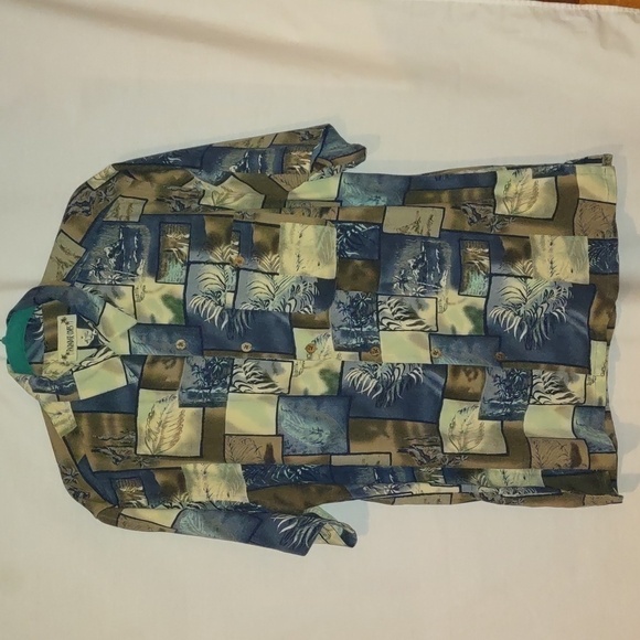 Paradise Cove Silk Men's Tropical Camp Shirt - Picture 1 of 9